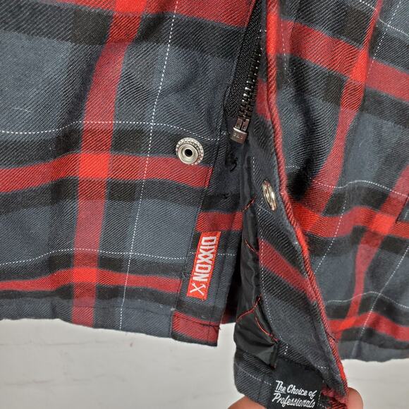 Dixxon Flannel Bell Helmets Collab Jacket Mens M Button Zip Up Work Wear Plaid - Picture 9 of 15
